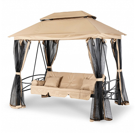 Huśtawka Ogrodowa CARMEN Beżowa/Czarna