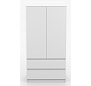 SOLO ruhásszekrény - 2D2S, Fehér Matt
