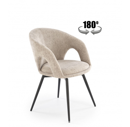 Forgó étkezőszék K550, Bézs/Fekete