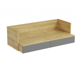 MOBIUS DESK 2S, természetes hickory/poros szürke