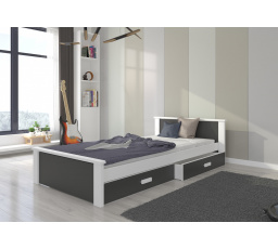 Ágy matraccal ALDEX 200x90 Fehér+Szén