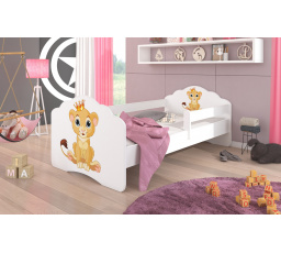 Ágy matraccal és korláttal CASIMO LION 160x80 Fehér