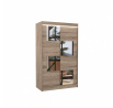 Tolóajtós szekrény tükörrel és LED világítással LUGANO 120 Truffle+Truffle