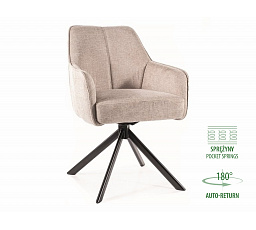 NOTTI forgó étkezőszék rugós üléssel, Brego Világos bézs 31/Fekete