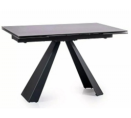 SALVADORE CERAMIC II étkezőasztal, Sötétszürke matt/Fekete matt