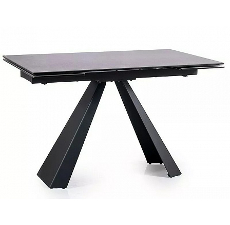 SALVADORE CERAMIC II étkezőasztal, Sötétszürke matt/Fekete matt