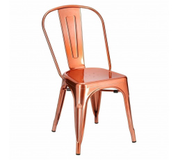 Paris szék réz színben, Tolix inspirációval