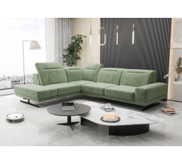 NAROŻNIK FIORE 265x220 CM - Odcienie zieleni , lewa