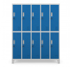 Szürke-kék 10 rekeszes ruhásszekrény: BARTEK, 1360 x 1720 x 450 mm