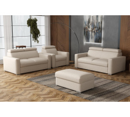 Sedací souprava Petrit 3+2+1+taburet Aragon béžová