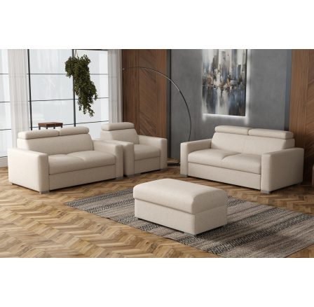 Sedací souprava Petrit 3+2+1+taburet Aragon béžová