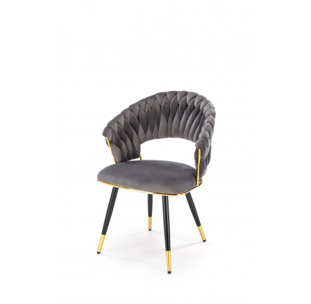 Étkezőszék K551, Szürke/Fekete/Arany