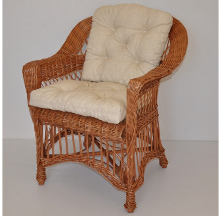 Křeslo Weigier přírodní - polstr béžový melír