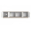 VESPER RTV 187 4D - cashmere mdf / cashmere / czarne uchwyty / cokół