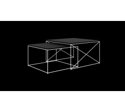 Konferencia asztal 2 az 1-ben Licco Fehér+Fekete