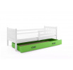 CARINO PARTEROWE RAMA BIAŁY SZUFLADA ZIELONY BEZ MATERACY 90 X 200 KPL