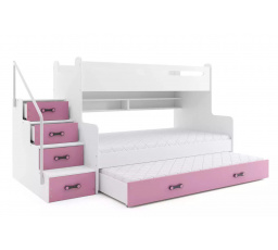 MAX 3 RÓŻOWY 3 OSOBOWY BEZ MATERACY 120 X 200 KPL