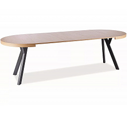 DOMINGO étkezőasztal, tölgy/fekete