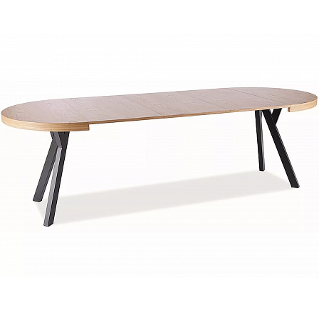 DOMINGO étkezőasztal, tölgy/fekete