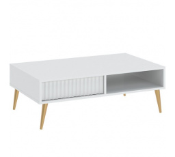 BARCELONA 2S konferencia asztal, Fehér/Arany