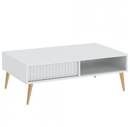 BARCELONA 2S konferencia asztal, Fehér/Arany