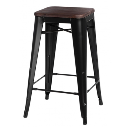 Paris Wood bárszék 65 cm fekete fenyő dió