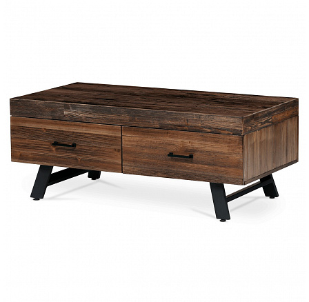 Konferenční stolek 120x60x48cm, masiv, old wood, AHG-536 PINE
