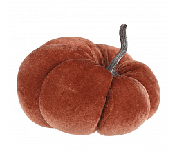 Textil tök - átmérő 23 cm, puha plüssel, barna színű