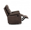 Polohovací křeslo, elektrické zabudované ovládání, hnědá, látka vintage, TV-4094 BR3
