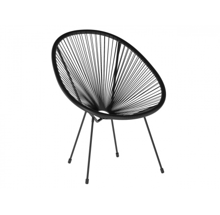 Pihenőszék - fekete technorattan K15-FXJG