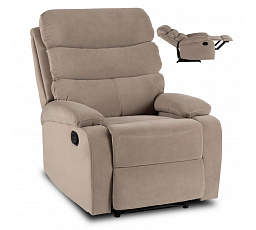 Fotel Rozkładany KOBE Beżowy Welurowy