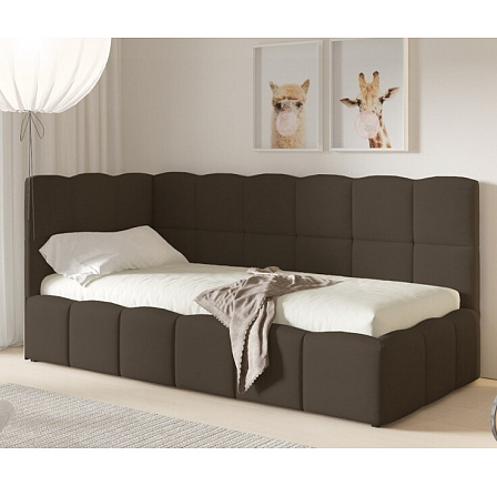 TUNIS ágy 200 x 120, magas oldalfal, Velutto 6, balos TUNIS ágy 200 x 120, magas oldalfal, Velutto 6, balos
