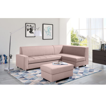 Rohová sedací souprava MIX s taburetem, Malmo 61, Pravá