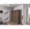 Šatní skříň Enja 4D2S, dub lefkas