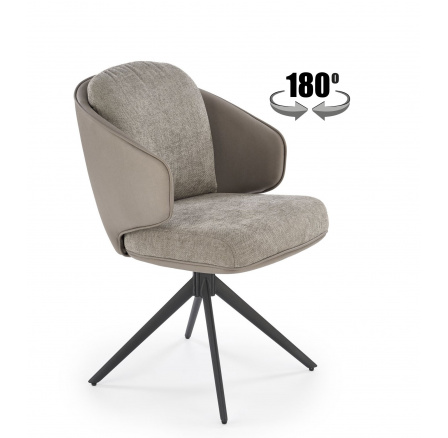 Forgó étkezőszék K554, Szürke/Világosszürke/Fekete