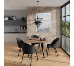 RODOS 84 asztal és szék készlet Lefkas+Fekete