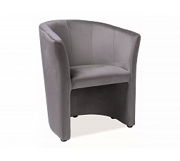 TM-1 VELVET fotel, Szürke Bluvel 14/Wenge