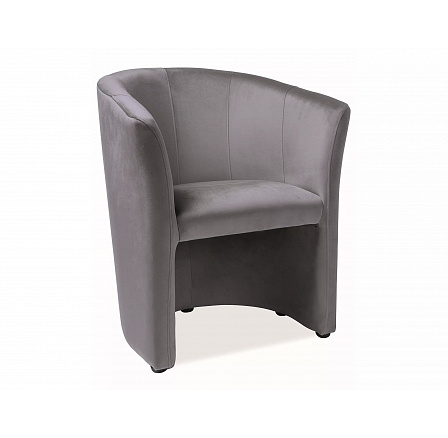 TM-1 VELVET fotel, Szürke Bluvel 14/Wenge