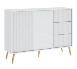 BARCELONA 2D3S komód, Fehér/Arany