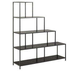 Seaford lépcsős polc fekete