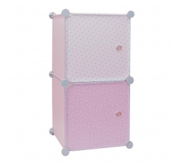Moduláris Cubes 2 polc gyerekszobába rózsaszín