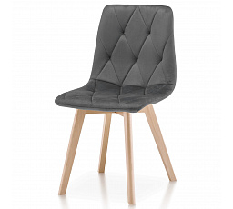 Étkezőszék, szürke, bársonyszövet, CT-V4081 GREY4