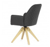 Jídelní židle, černá, látka, HC-539 BK3