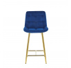 H1-FX bárszék, kék / arany