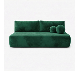 Sofa Rozkładana ARVETO Zielona Welurowa