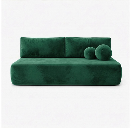 Sofa Rozkładana ARVETO Zielona Welurowa Sofa Rozkładana ARVETO Zielona Welurowa