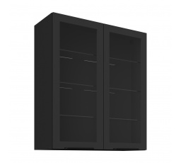 Horní skřínka - 80 GS-90 2F, Černá mat/Černá