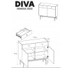 Komoda DIVA 2D2SZ černá
