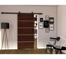 Posuvné dveře LOFT B100, Wenge/Černá