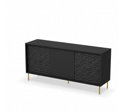 BULLET KM-1 komód, fekete/arany